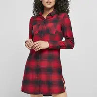 Dámské košilové šaty tmavěmodrá/červená