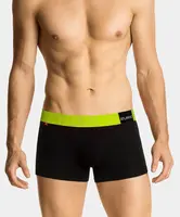 Man boxers ATLANTIC PREMIUM with mikromodal - black/yellow