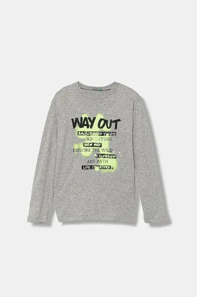 Detská bavlnená košeľa s dlhým rukávom United Colors of Benetton