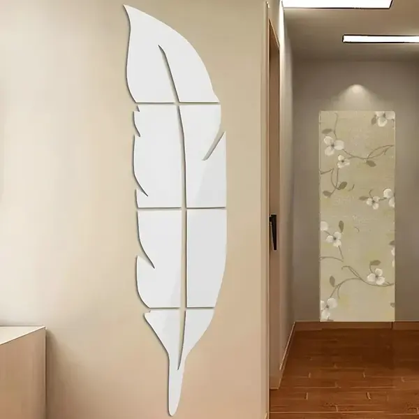 Zrkadlové samolepky na stenu-Feather H23948