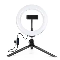 PULUZ Tripod stolné kruhové LED svetlo 7.9'', čierne