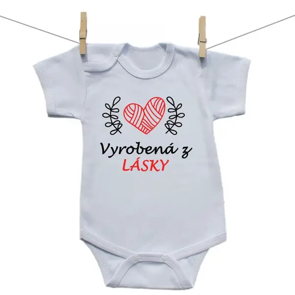 Boodyy Body s krátkym rukávom Vyrobená z lásky 80 (9-12 mesiacov)