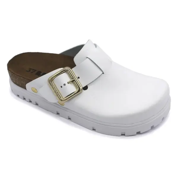 Leon 6000 Dámska zdravotná korková obuv uzavretá 39 - 25cm, biela, 3,5 cm