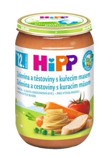 HiPP BIO Zelenina a cestoviny s kuracím mäsom