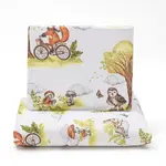 Obojstranný Set z Velvet a bavlny do kočíka New Baby Zvieratká v lese , 20C56646