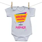 Boodyy Body s krátkym rukávom Nákupná maniačka ako mamka 56 (0-2 mesiace)
