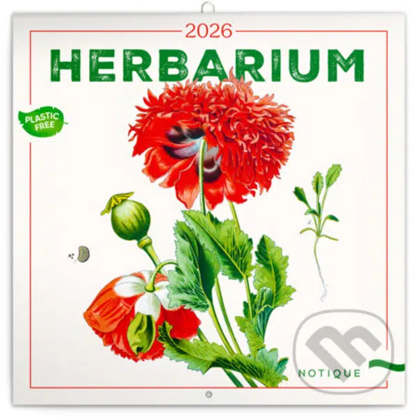 NOTIQUE Nástenný poznámkový kalendár Herbarium (Herbár) 2026