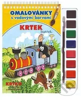 Omalovánky s vodovými barvami a štětcem Krtek