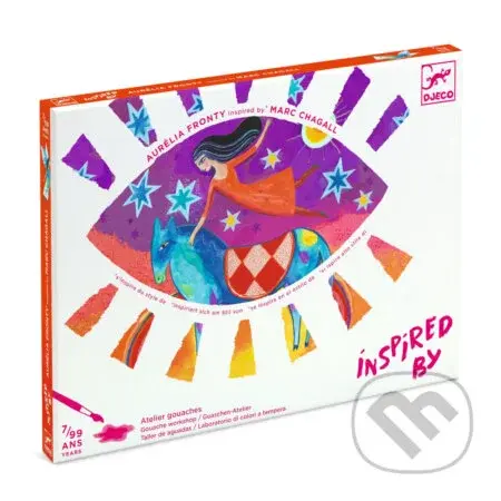 Inspired by Marc Chagall: Vo sne (maľovanie; gvašové farby, 4 obrázky)