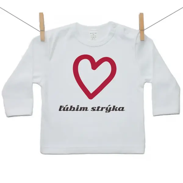 Boodyy Tričko s dlhým rukávom Ľúbim strýka 134 (8-9 rokov)