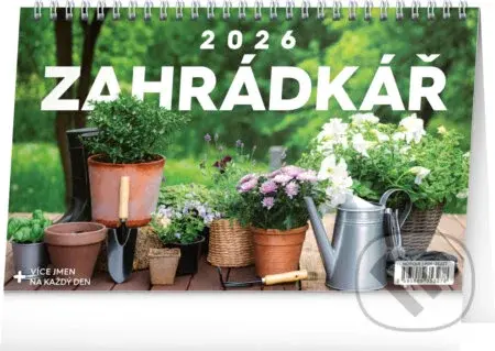 NOTIQUE Stolní kalendář Zahrádkář 2026 (řádky)