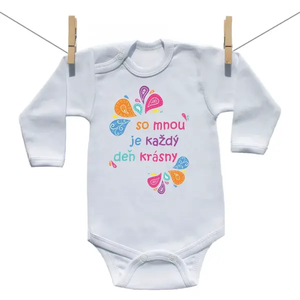 Boodyy Body s dlhým rukávom So mnou je každý deň krásny 62 (2-4 mesiace)
