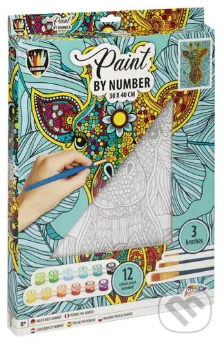 Malování podle čísel na plátno Žirafa (30x40 cm)