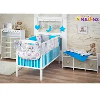 14-dielny set mega sada Be LOVE - Modrá / sivá - sovička, 135x100cm