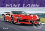 Nástenný kalendár Fast cars 2026 (slovenské menné kalendárium)