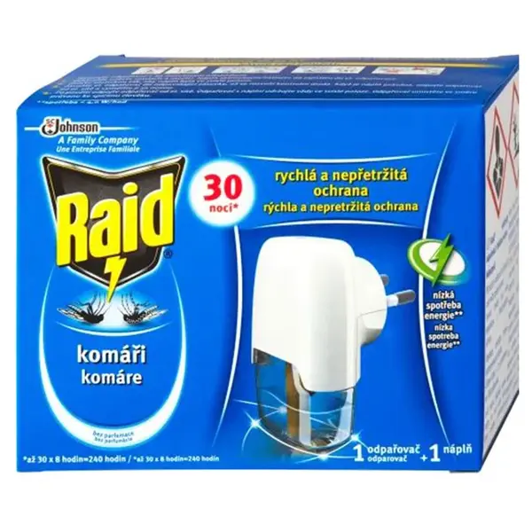RAID elektrický odparovač s tekutou náplňou 30 nocí 1+21ml