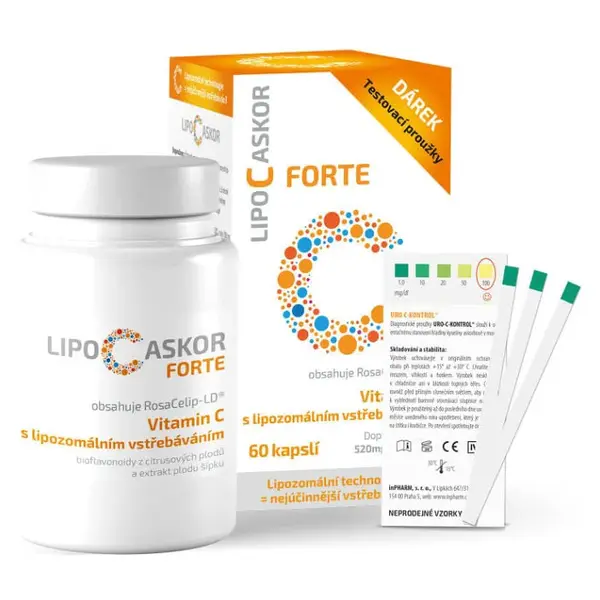 LIPO C ASKOR Forte vitamín C 520 mg 60 kapsúl