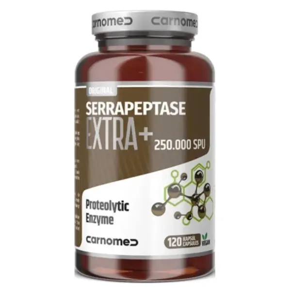 CARNOMED Serrapeptase extra+ 250 000 SPU 120 kapsúl