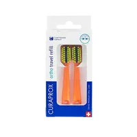 CURAPROX Travel set Oranžový - náhradná hlavica 2 kusy