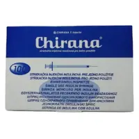 CHIRANA U100 Injekčná striekačka ins. 0,33x12-13 1 ml 100 kusov