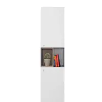 Knihovna Sigma SI5 Barva korpusu: Beton/Bílá/Dub, Varianta Si: Levá