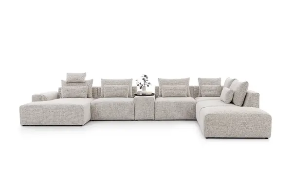 Sedací souprava Bastia 5 Provedení: Pravá U, látka: Castel 48