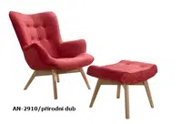 Křeslo Pik 2910 a podnožka Provedení: Křeslo + podnožka, Nožičky: Černé, látka: AN 2910