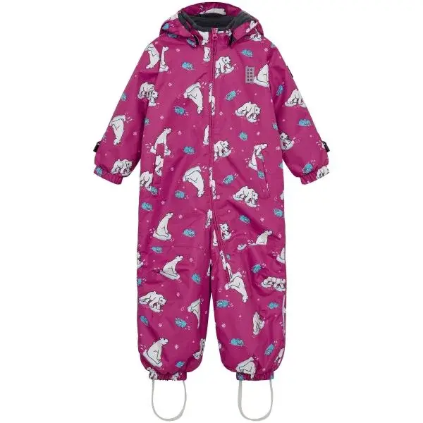 LEGO&reg; kidswear LWJERI 704 Detská zimná kombinéza, ružová, veľkosť