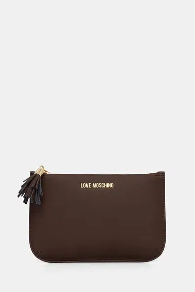 Peněženka Love Moschino dámská, hnědá barva, JC5314PP0NKD0313