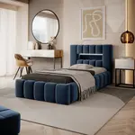 Postel Lamica 90 cm - kovový rám látka: Nube 40