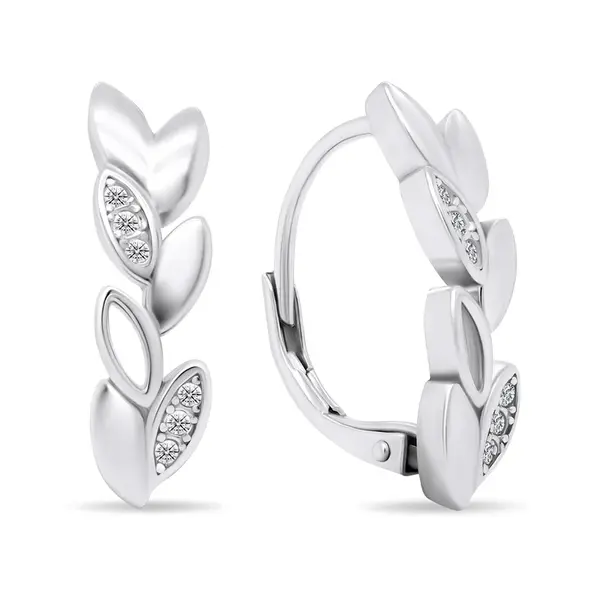 Brilio Silver Půvabné stříbrné náušnice se zirkony EA441W