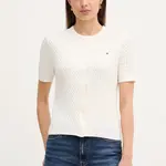 Bavlněný kardigan Tommy Hilfiger dámský, béžová barva, WW0WW45707