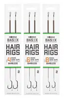 Korda návazce basix hair rigs wide gape barbless 2 ks - 18 lb velikost háčku 6