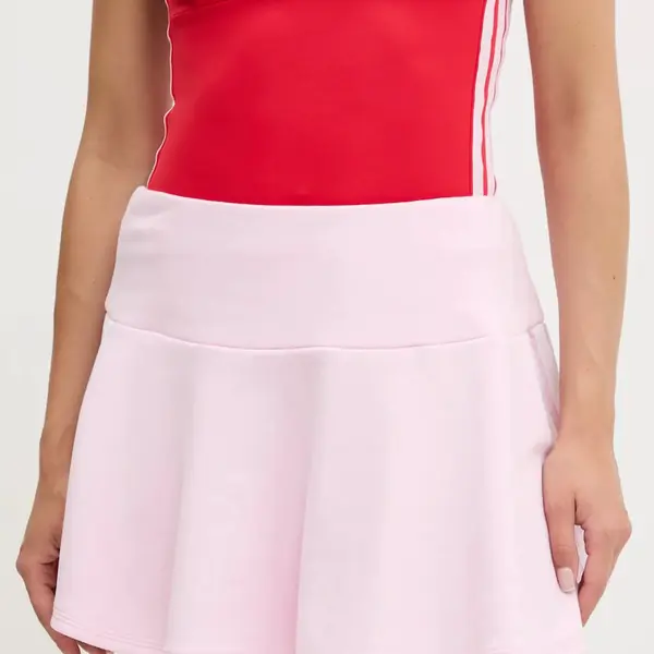 Sukně adidas Coquette růžová barva, mini, áčková, JM1921