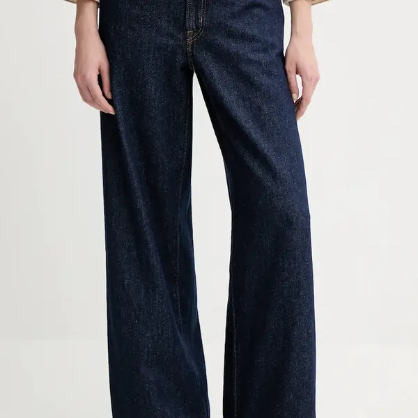 Džíny Levi's 94 BAGGY WIDE LEG dámské, tmavomodrá barva, A5929.0014