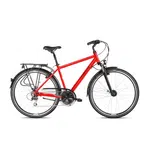 Pánské trekingové kolo Kross Trans 3.0 28" - model 2021 S (17") černá/červená/stříbrná