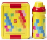 LEGO Brick svačinový set (láhev a box) - červená/žlutá