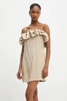 Šaty Answear.LAB béžová barva, mini, přiléhavé
