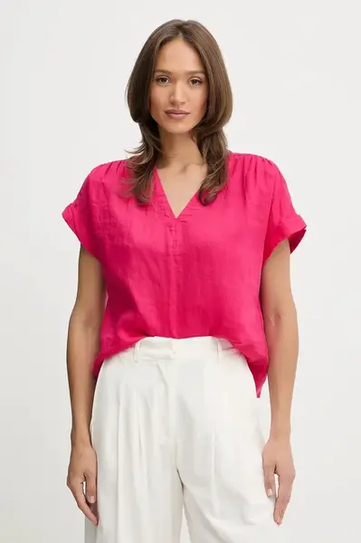 Lněná halenka United Colors of Benetton