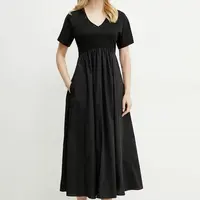 Šaty Weekend Max Mara černá barva, midi, 2515621082600