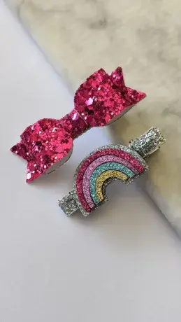 Sponky do vlasů RASPBERRY RAINBOW (2 ks)