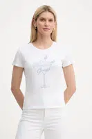 Bavlněné tričko Guess TINI dámské, bílá barva, W5YI31 K9RM1