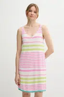 Bavlněné šaty United Colors of Benetton růžová barva, mini, 11945V006