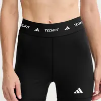 Tréninkové šortky adidas Performance Techfit dámské, černá barva, high waist, IT2275