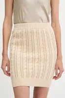 Bavlněná sukně Guess GISELLE béžová barva, mini, pouzdrová, W5YD68 Z3OU0