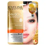 EVELINE 24k Gold Ultra oživující vyživující pleťová textilní maska s 24k zlatem 20 ml