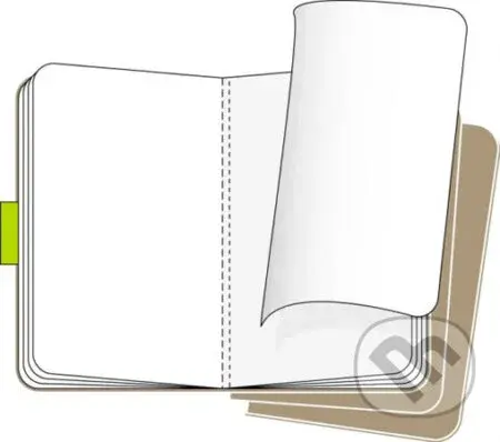 Moleskine - sada 3 stredných čistých zošitov (kartónová väzba)