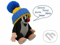 Krtek 20cm mluvící, modro-žlutý kulich - Zdeněk Miler