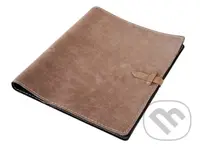 Šanon A4 s nýty - Hnědý semiš