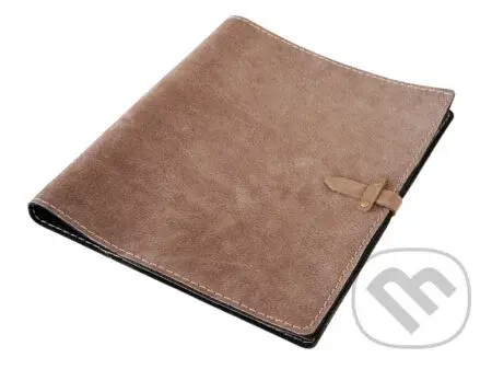 Šanon A4 s nýty - Hnědý semiš